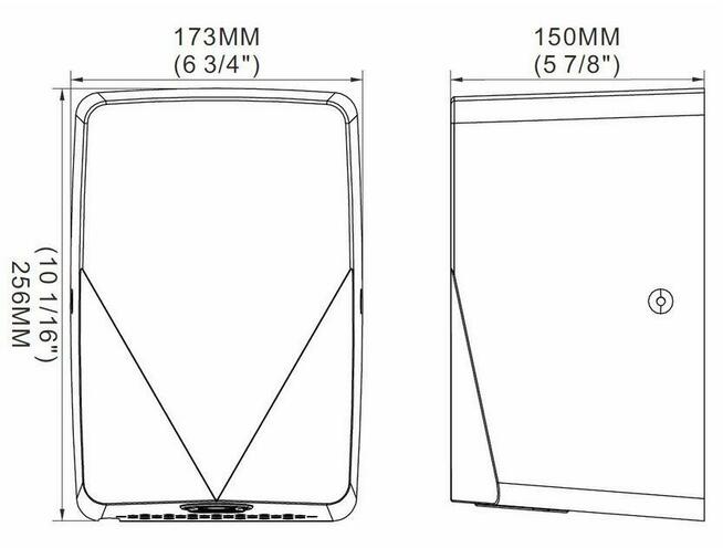 2810Black Schild- Cicha 70db automatyczna suszarka do rąk be