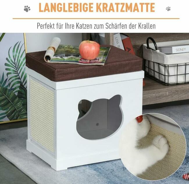 Domek dla kota 2w1 stołek taboret jaskinia dla kota