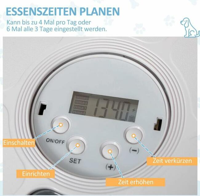 Podajnik karmy 6 komorowy automatyczny