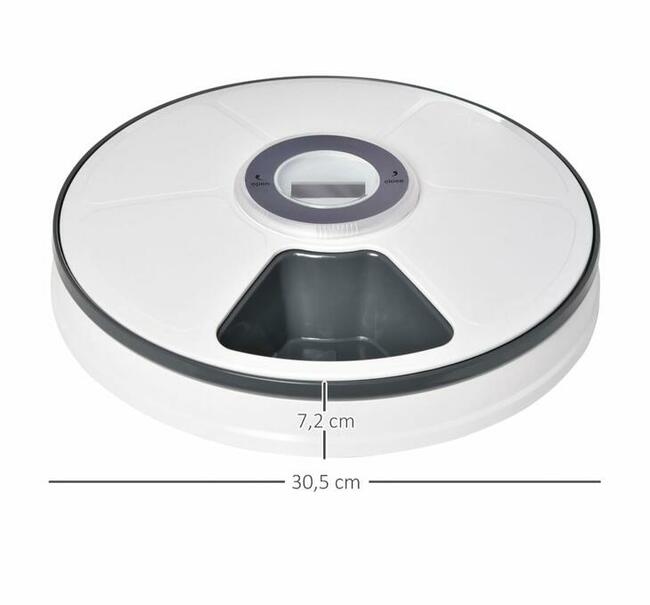 Podajnik karmy 6 komorowy automatyczny