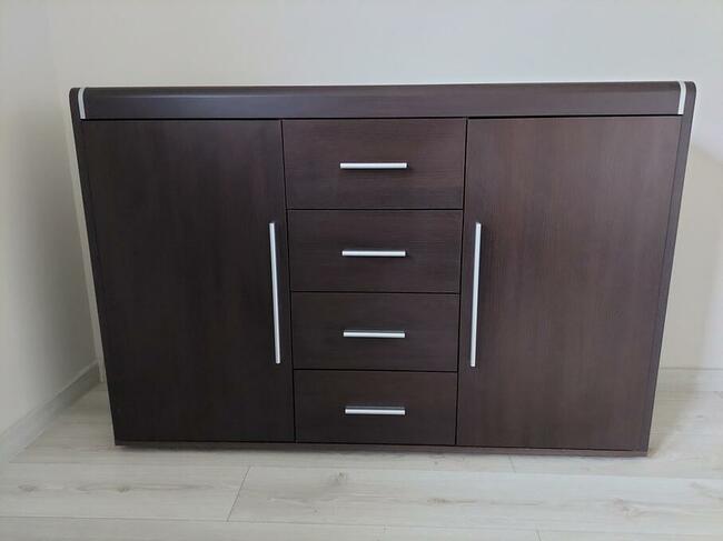 Meble HELVETIA Voltera Wenge Łóżko Szafki Komoda