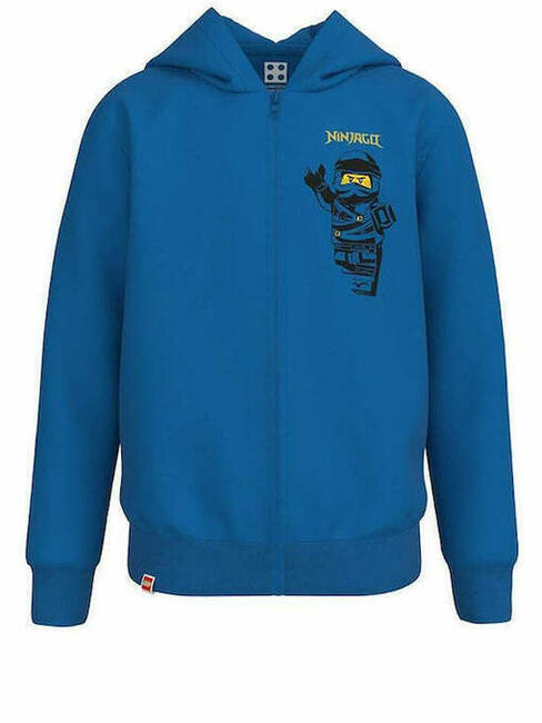 146 Bluza z kapturem Lego Ninjago niebieska zamek