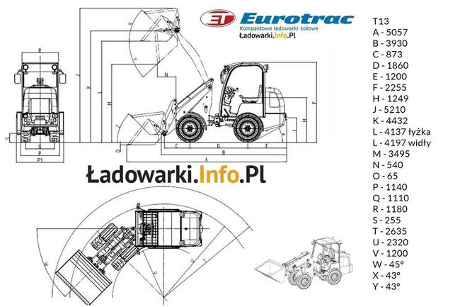 Ładowarka przegubowa Eurotrac T13 Yanmar 50KM STAGE V