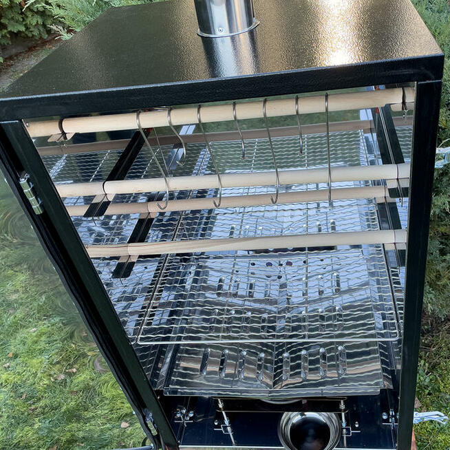 Wędzarnia Metalowa Ocieplana MD124L/80 + Stołek Kolor Palisander