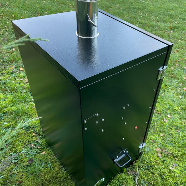 Wędzarnia Metalowa Ocieplana MD124L/80 + Stołek Kolor Palisander