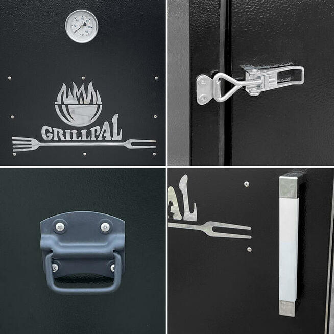 Wędzarnia Metalowa Ocieplana MD124L/80 + Stołek Kolor Palisander