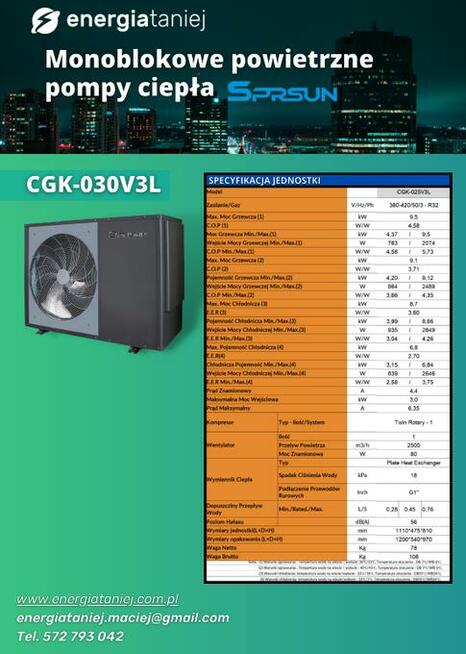 SPRSUN 9,5kW CGK-025V3L
