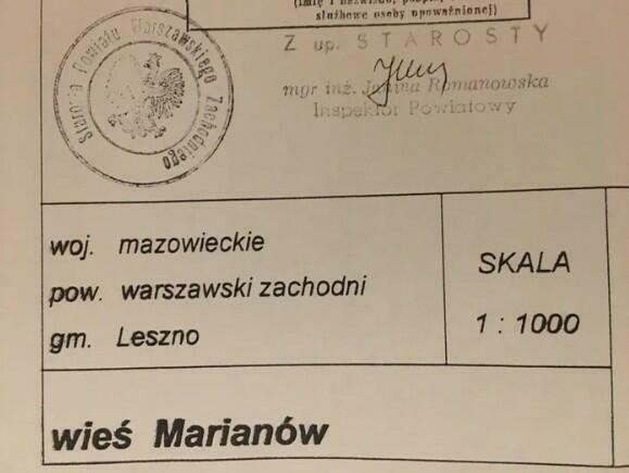 Dz.Budowlana (1581m2) okolice Kampinoskiego Parku Narodowego