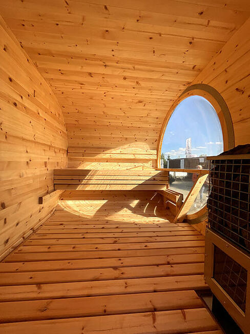 Sauna ogrodowa Balia mobilna SPA na przyczepie Panorama
