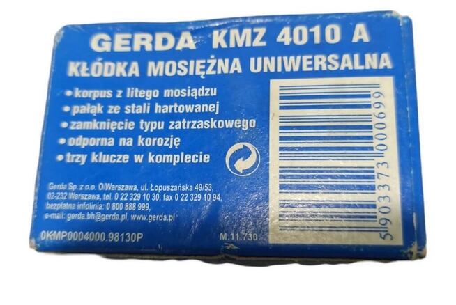 Kłódka Gerda KMZ 4010A, nowa