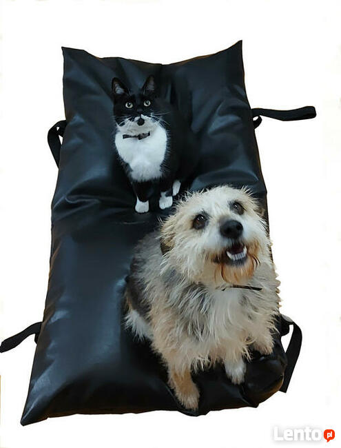 Legowisko posłanie dla psa kota z pasami mocującymi EKOSKÓRA