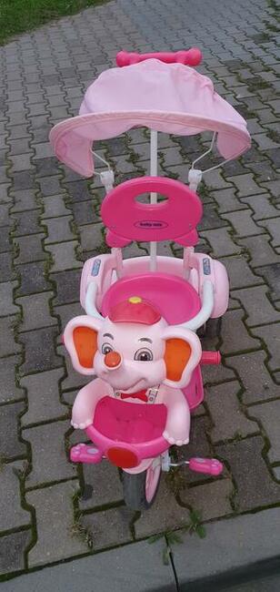 rowerek dziecięcy słonik 3 kołowy miękkie koła