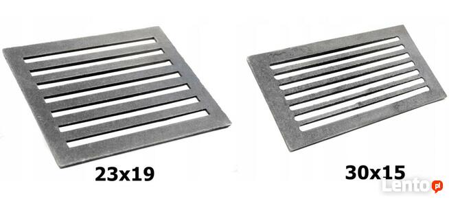 Ruszt żeliwny do kominka kominkowy solidny 29x29