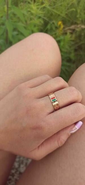 Obrączka Pierścionek Tommy Hilfiger ZŁOTY 15 - PREZENT