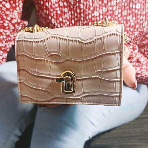 Torebka damska Listonoszka Skóra beżowa PREZENT NA ŚWIĘTA