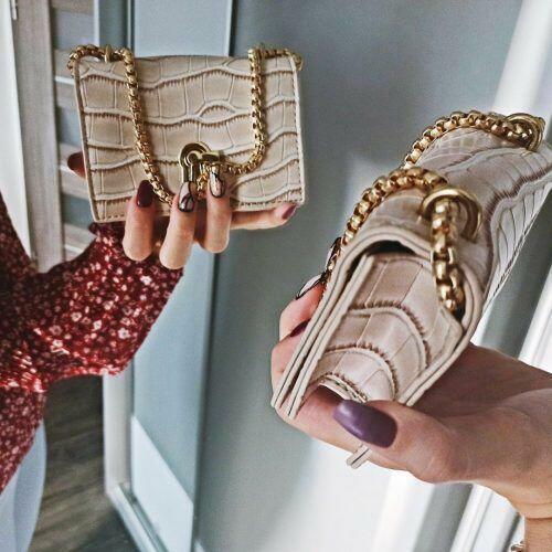 Torebka damska Listonoszka Skóra beżowa PREZENT NA ŚWIĘTA