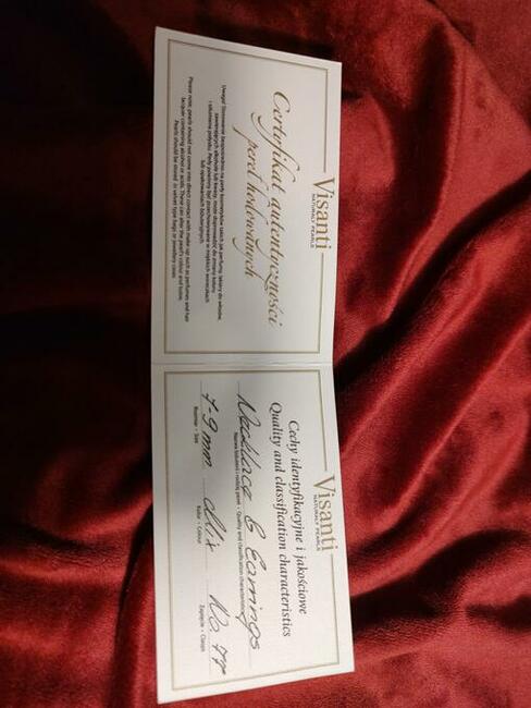 komplet pereł hodowanych Visanti