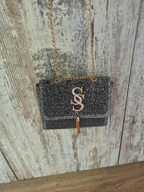 Torebka kopertówka szara z Chwostem - NA ŚWIĘTA, SYLWESTRA !