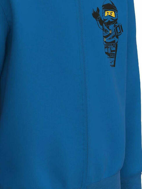 128 Bluza z kapturem Lego Ninjago niebieska zamek