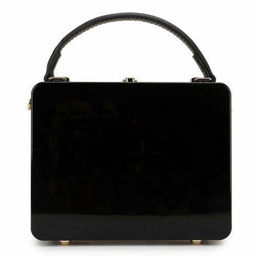 Czarna torebka kuferek designerska Pop Art ŚWIĘTA, SYLWESTER