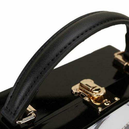 Czarna torebka kuferek designerska Pop Art ŚWIĘTA, SYLWESTER