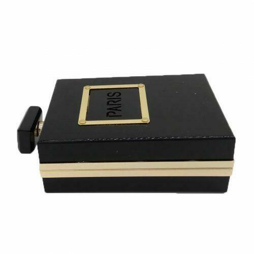 Torebka Kopertówka CZARNA Paris Perfum NA ŚWIĘTA, SYLWESTRA