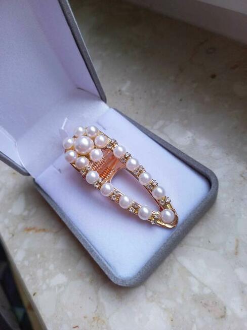 Klamra do włosów z perłami - Idealna na Prezent !