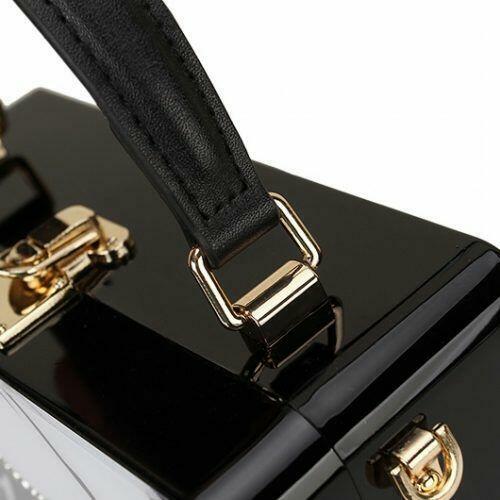 Czarna torebka kuferek designerska Pop Art ŚWIĘTA, SYLWESTER