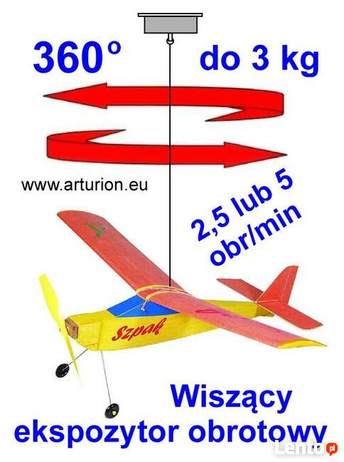 Ekspozytor - Obrotnica WISZĄCA do 30 kg - regulacje