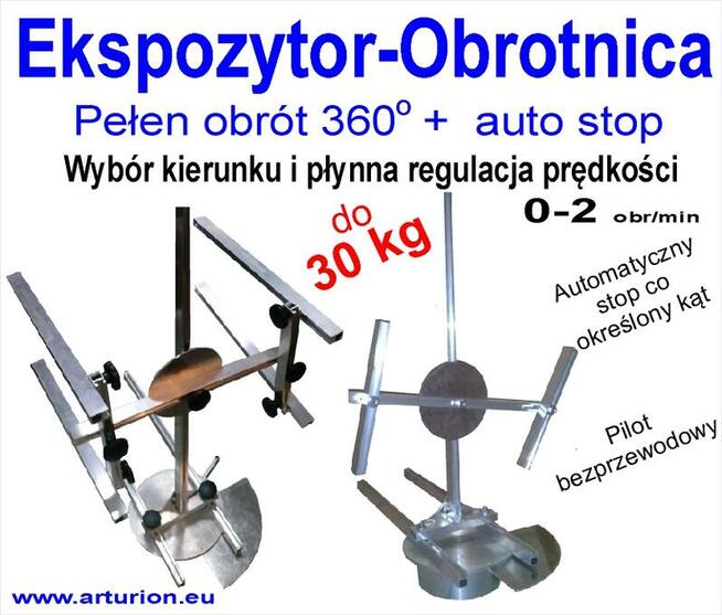 EKSPOZYTOR - Obrotnica Foto 3D - do 30 kg -Regulacje-Funkcje