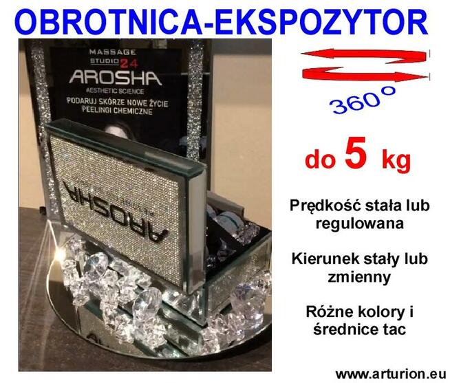 EKSPOZYTOR - OBROTNICA FOTO 3D -do 5 kg-regulacje w obudowie