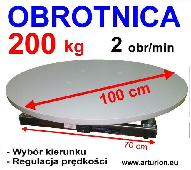 Ekspozytor - Obrotnica - Ekspozytor do 200 kg sterowanie