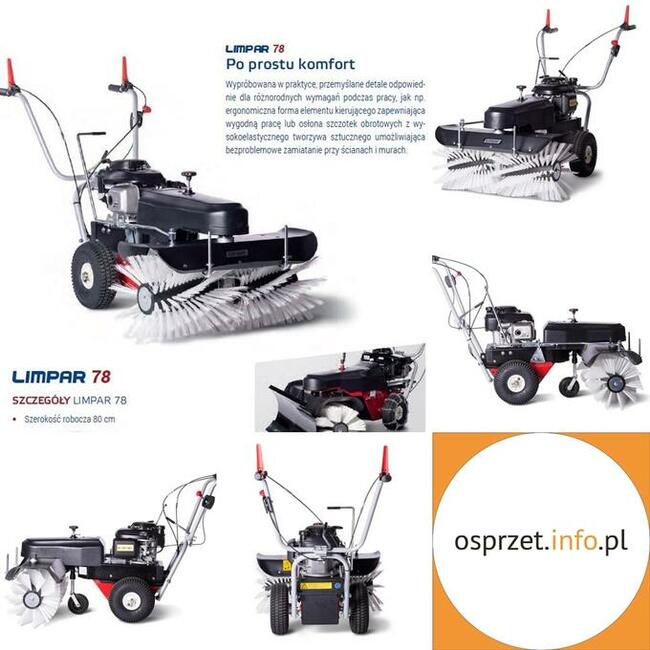 Zamiatarko-odśnieżarka Limpar 78 z silnikiem Honda GCV 170