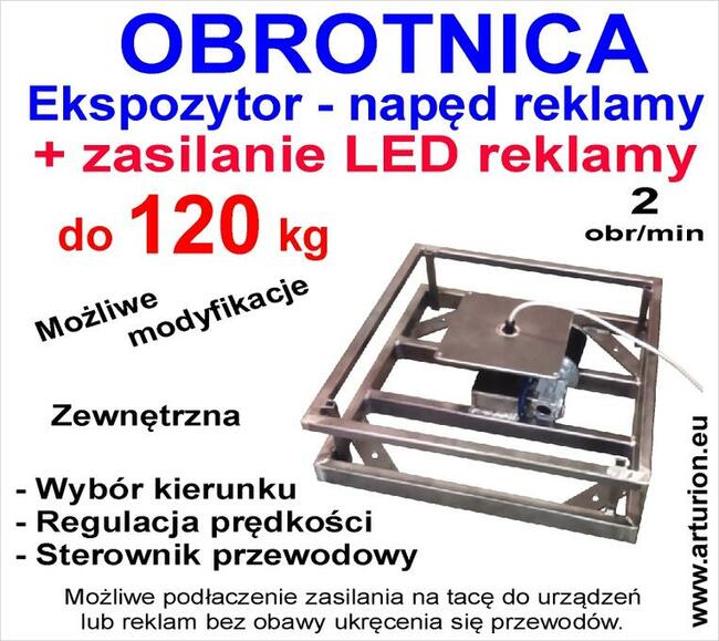 Ekspozytor - Obrotnica - Kawalet foto 3D mechanizm do 120 kg