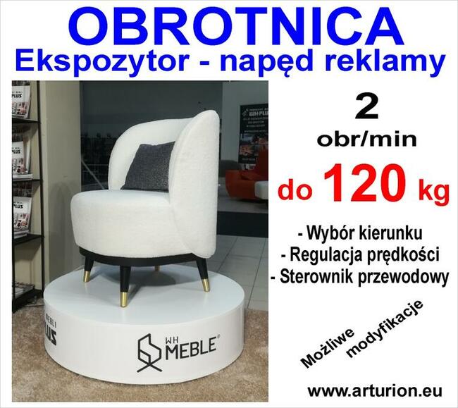 Ekspozytor - Obrotnica - Kawalet foto 3D mechanizm do 120 kg