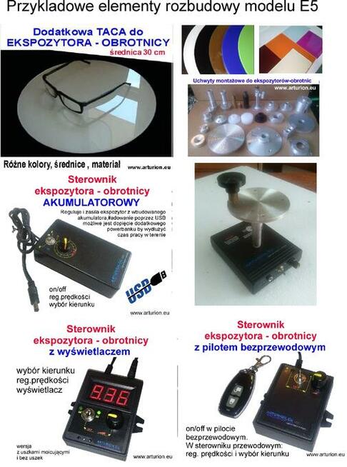 EKSPOZYTOR - OBROTNICA FOTO 3D -do 5 kg- reg.obr. i kier.