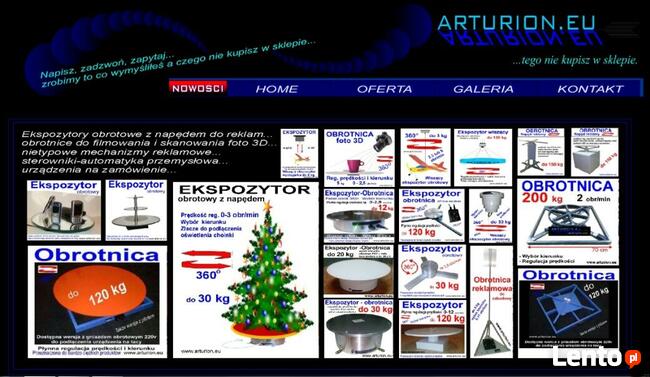 Ekspozytor - Obrotnica - Kawalet - Napęd reklamy do 8 kg