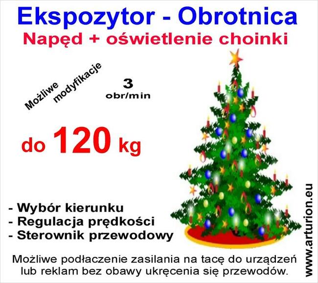 Ekspozytor - Obrotnica - Kawalet foto 3D mechanizm do 120 kg