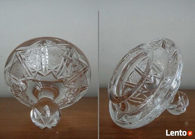 Piękna kryształowa bomboniera 19 cm z okresu PRL