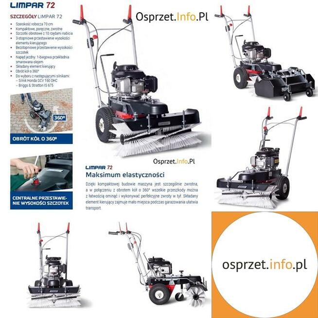 Zamiatarko-odśnieżarka Limpar 72 z silnikiem Honda GCV 170