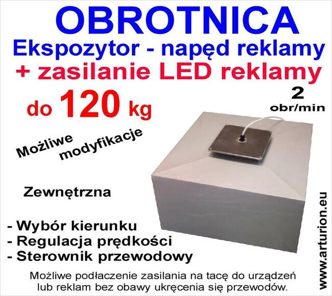 Ekspozytor - Obrotnica - Kawalet foto 3D mechanizm do 120 kg