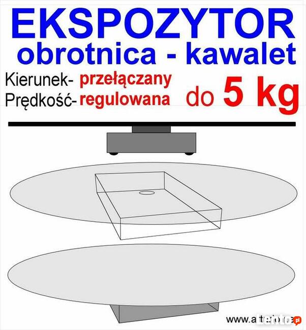 EKSPOZYTOR - OBROTNICA FOTO 3D -do 5 kg- reg.obr. i kier.