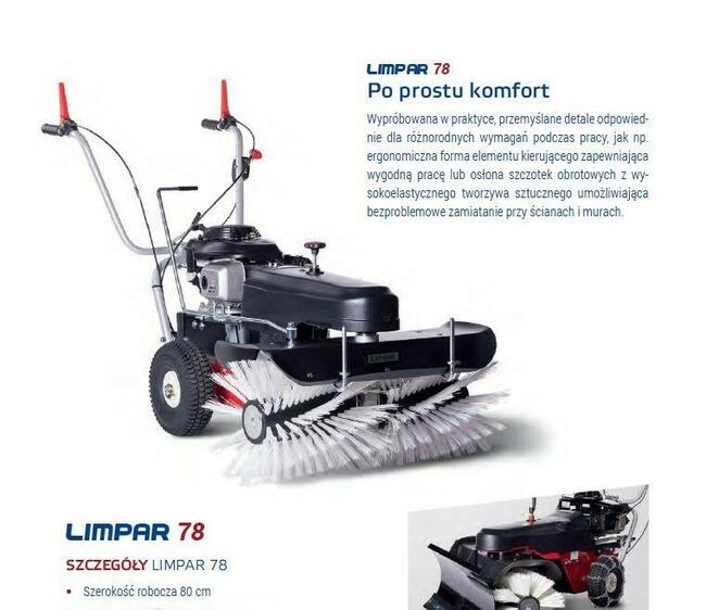 Zamiatarko-odśnieżarka Limpar 78 z silnikiem Honda GCV 170