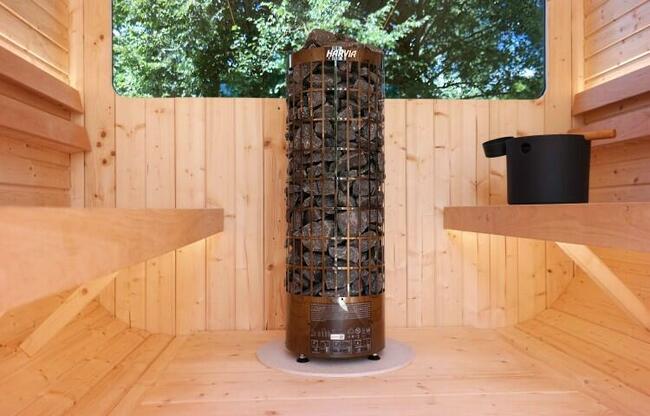 SAUNA fińska ogrodowa kwadro zewnętrzna LUNA 2,3 X 2,6 M