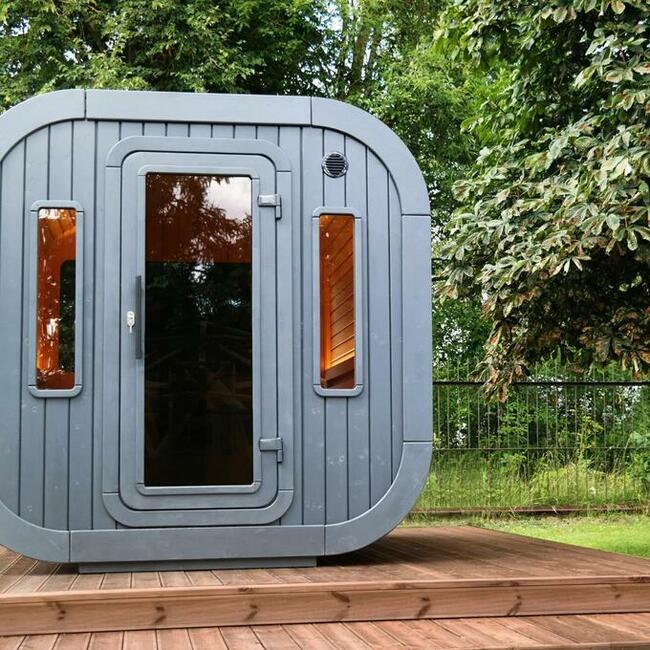 SAUNA fińska ogrodowa kwadro zewnętrzna LUNA 2,3 X 2,6 M