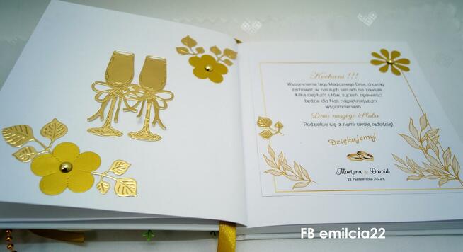 Papeteria - Dodatki ślubne - Księga Gości 21 cm / 21 cm