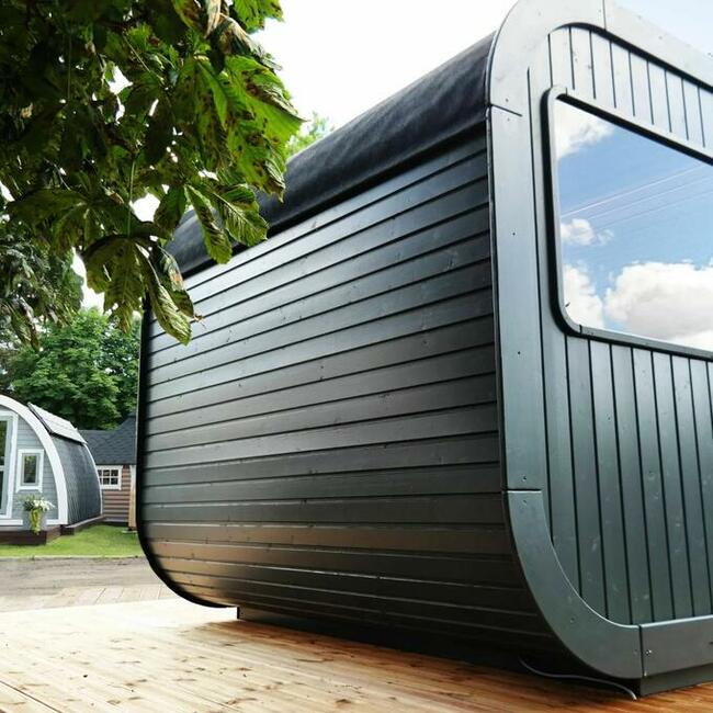 SAUNA fińska ogrodowa kwadro zewnętrzna LUNA 2,3 X 2,6 M