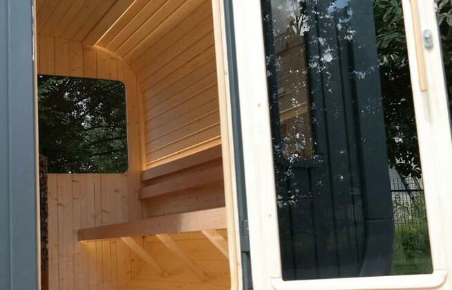 SAUNA fińska ogrodowa kwadro zewnętrzna LUNA 2,3 X 2,6 M