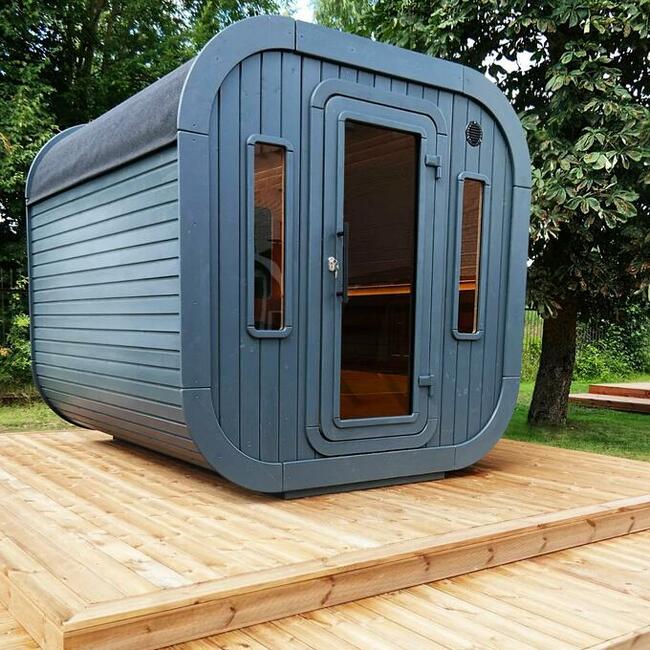 SAUNA fińska ogrodowa kwadro zewnętrzna LUNA 2,3 X 2,6 M
