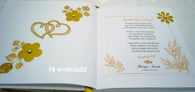 Papeteria - Dodatki ślubne - Księga Gości 21 cm / 21 cm